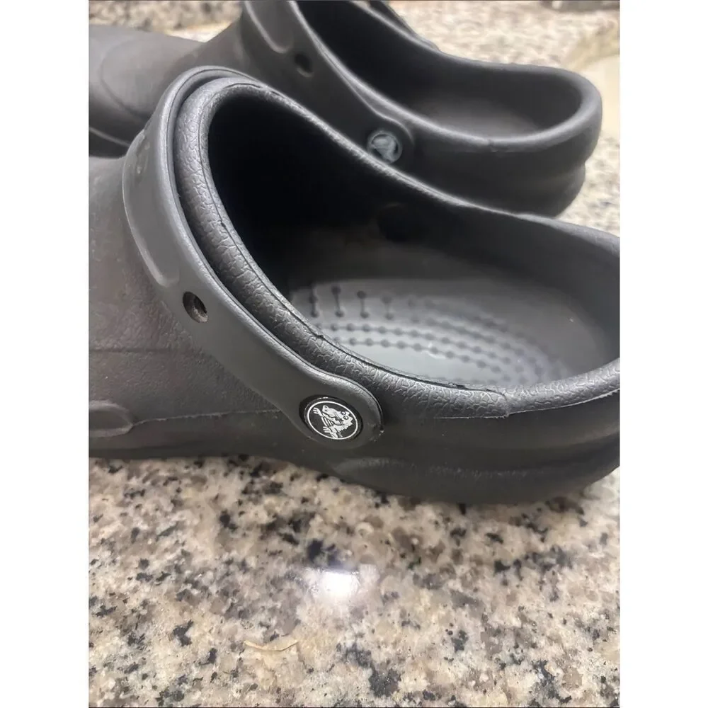 CROCS Kids Black Classic Clog with Heel Strap